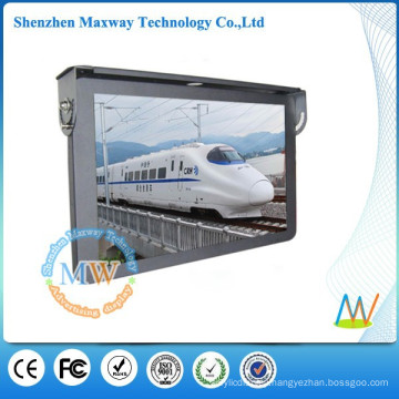 Top mounting 19 inch LCD media player bus